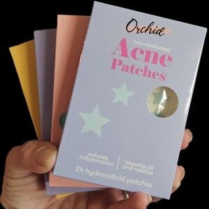 NWT 》4pks/96pcs《 ORCHID FASHION HOLOGRAPHIC ACNE PATCHES: VARIOUS SHAPES!